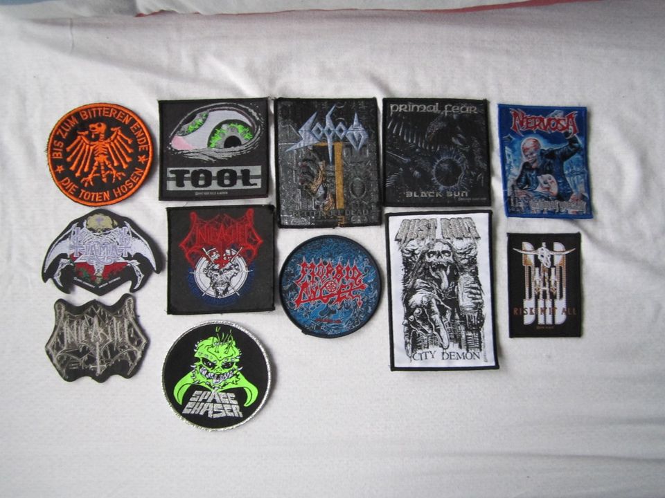 Vintage Patch Sammlung Death,Thrash,Rock in Breckerfeld