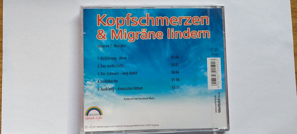 CD, Kopfschmerzen & Migräne lindern, Gesprochene Anleitung, NEU in Bad Lippspringe