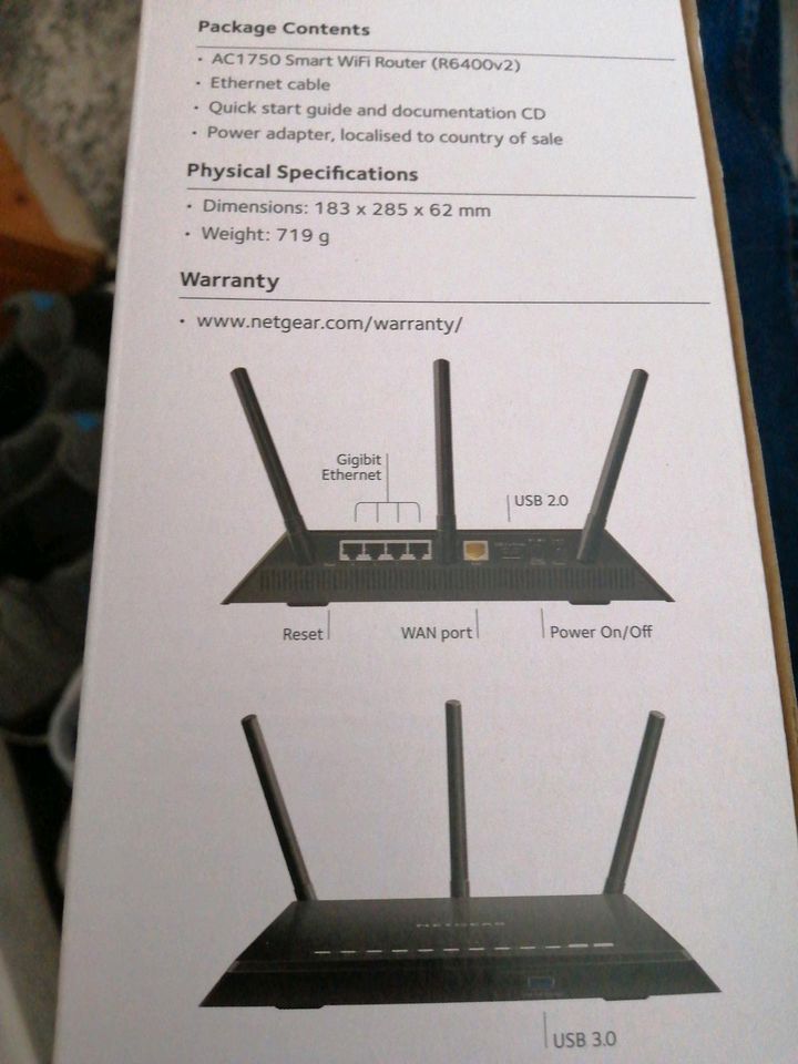 Smart WiFi (WLAN 802.11ac Dual Band) Router von Netgear (AC1750) in Harrislee