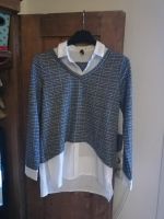 Pulli/Bluse, Größe xs, grau/weiß, amisu Baden-Württemberg - Ludwigsburg Vorschau