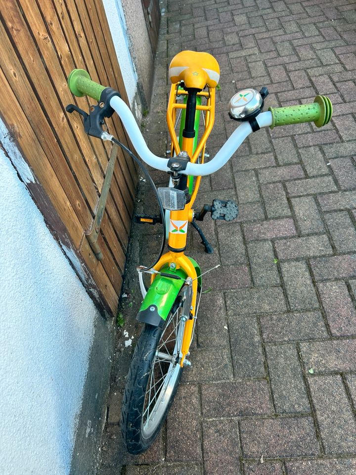 Kinderfahrrad 18 Zoll gelb grün in Steinach