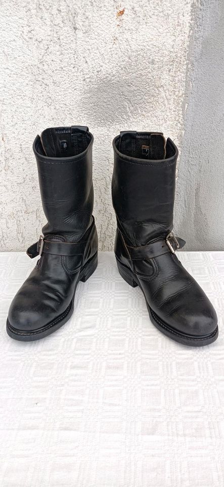 Engineer Boots Made in USA Neoprene Cord Sohle Biker Stiefel in Dettelbach