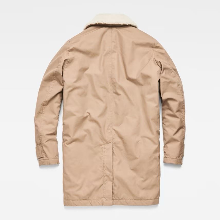 G Star GARBER CANVAS TEDDY OVERCOAT L Beige Braun Mantel