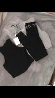 Teveo☀️NEU Signatur Leggings mit Cropped grau u sw Düsseldorf - Stadtmitte Vorschau
