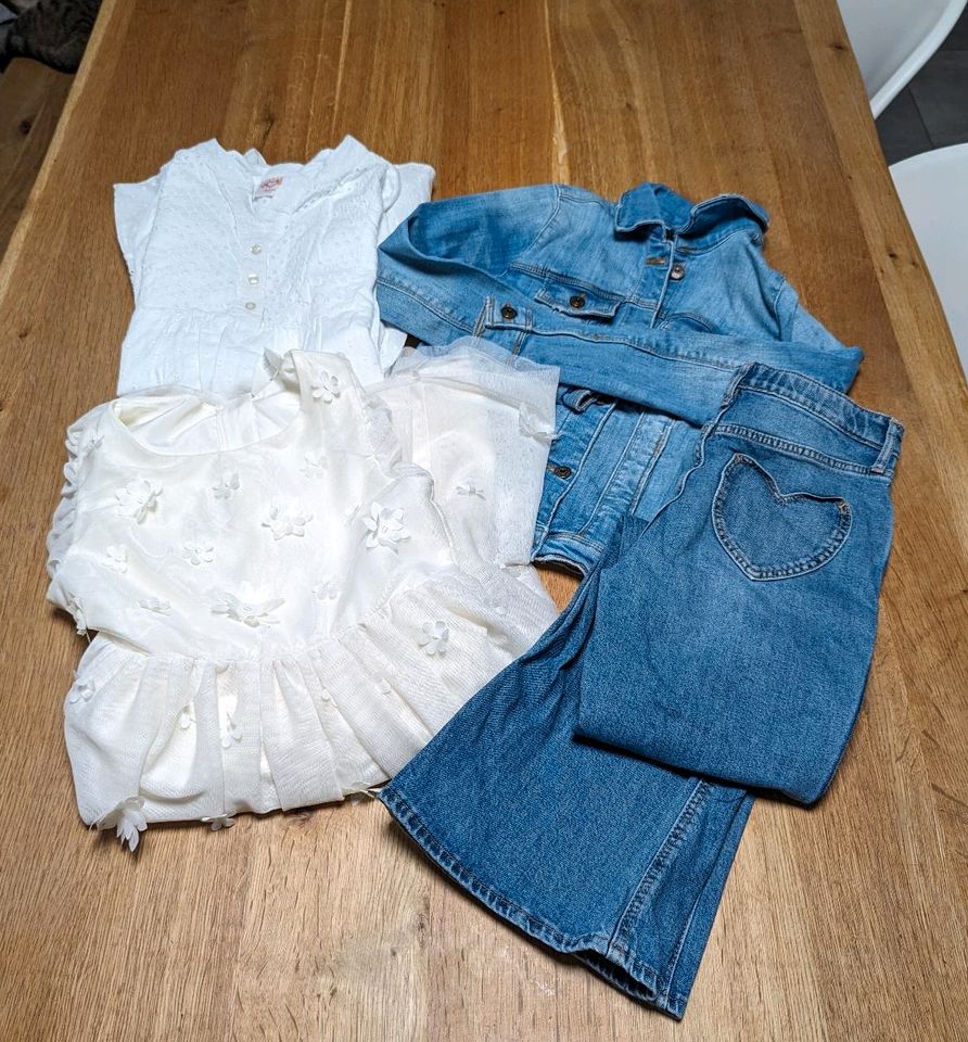 Paket Set Gr. 140/146 H&M Mango Staccato Kleid Jeans Jacke in Pforzheim