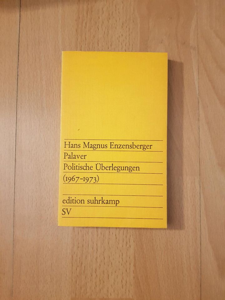 Hans Magnus Enzensberger Palaver Politisch Suhrkamp Buch Bücher in Frankfurt am Main