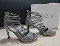 Schuhe high heels  Sandalen Silber Strass Party Hochzeit Hessen - Altenstadt Vorschau