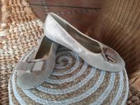 LANDS END Ballerinas mit Schleife beige gold Gr. 38 Rheinland-Pfalz - Waldbreitbach Vorschau