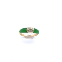 Feiner Goldring 585 Gold mit Diamanten&Jade Baden-Württemberg - Leimen Vorschau