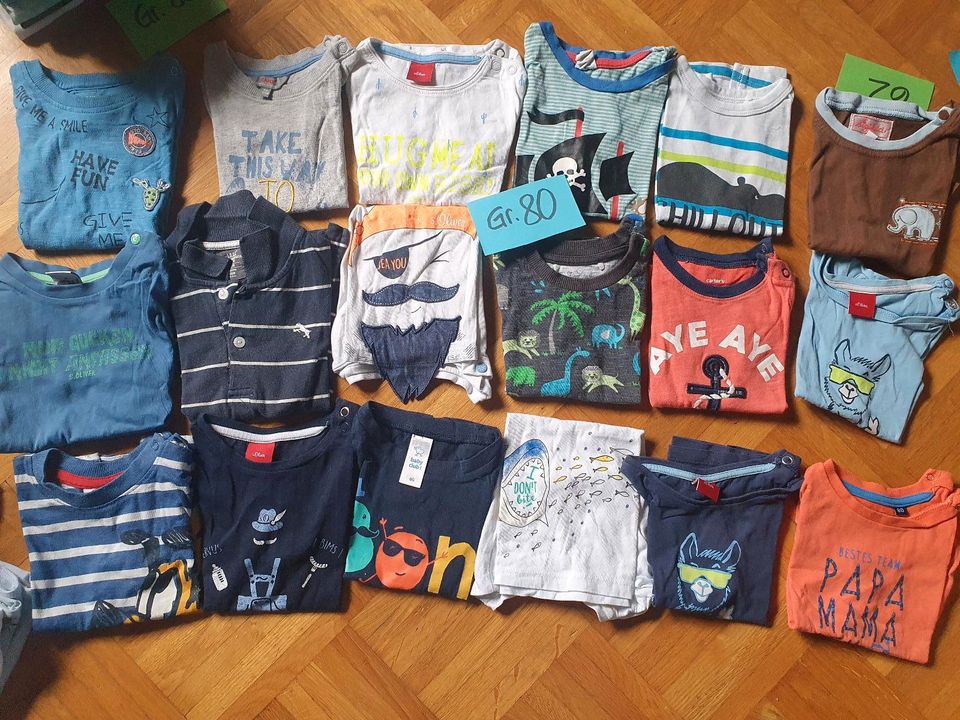 T-Shirts Gr. 80 u.a. s.oliver, Topomini, Tom taylor, H&M in Burglauer