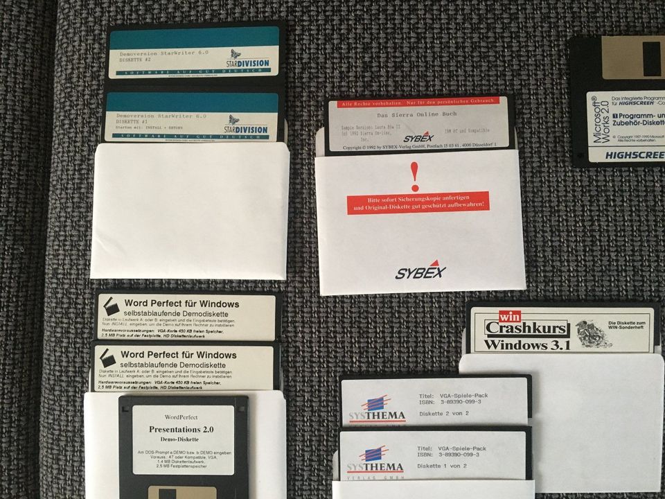 20 x Computer Bücher + original Software (1987-1994) in Großenhain