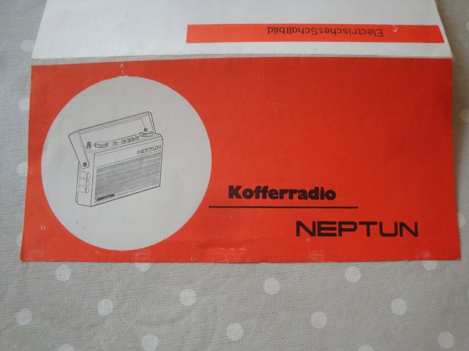 Produktblatt von Kofferradio NEPTUN (aus DDR-Zeiten),sehr gut erh in Radebeul