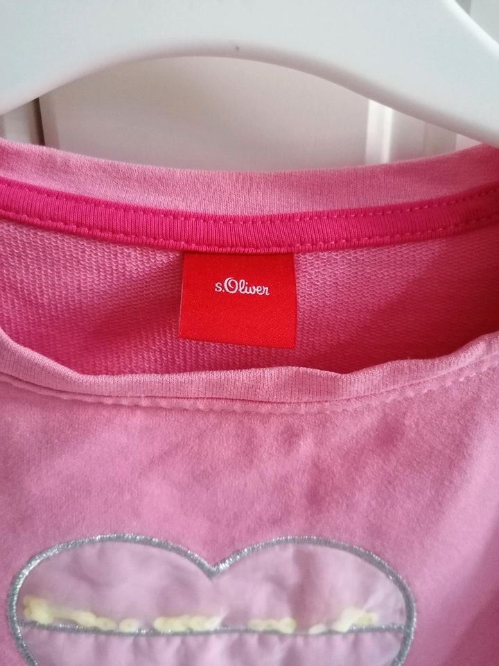 S.Oliver Zwillinge Longsleeve Pullover rosa Herz Gr. 92/98 in Ismaning