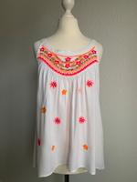 Sommer/Boho/Hippie Top weiß Neonfarben Gr. 34 Rheinland-Pfalz - Rengsdorf Vorschau
