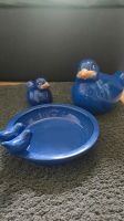 Vogeltränke keramik mit 2 Enten in blau Nordrhein-Westfalen - Höxter Vorschau