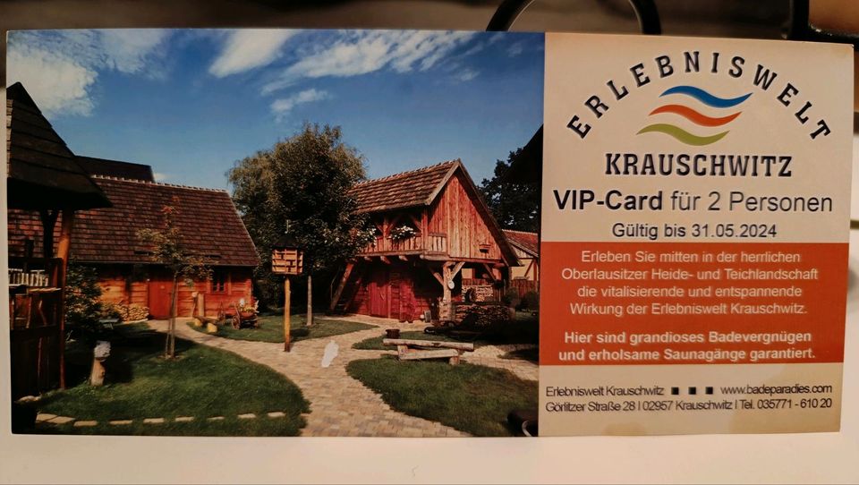 Gutschein für 2 Personen Erlebniswelt Krauschwitz (Sauna und Bad) in Kolkwitz