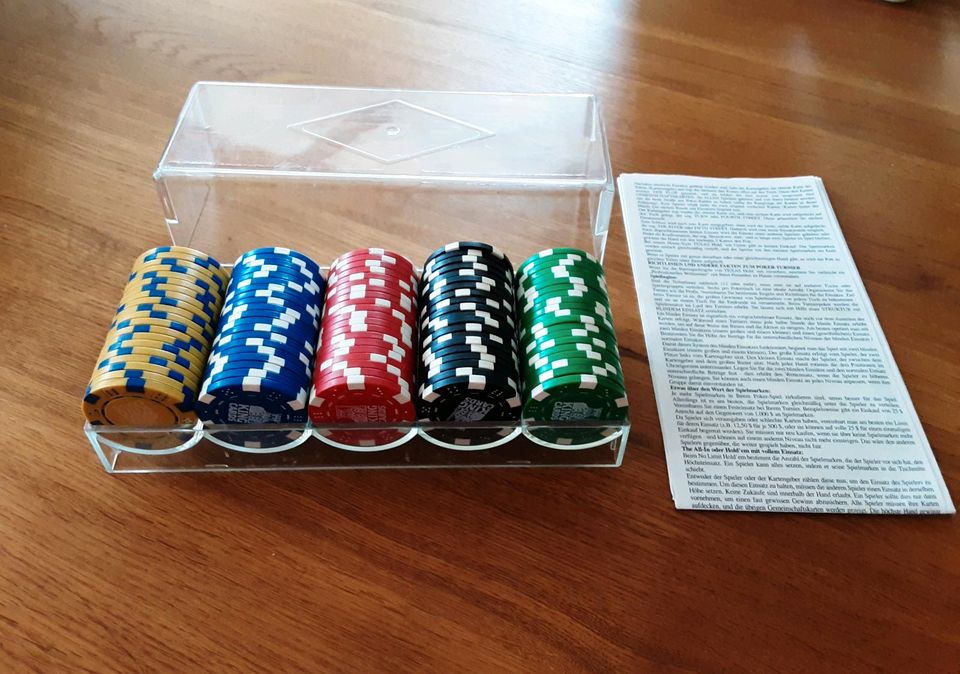 Poker Jetons Chips Spielmarken 5x 20 inkl. Spielanleitung in Bad Wimpfen