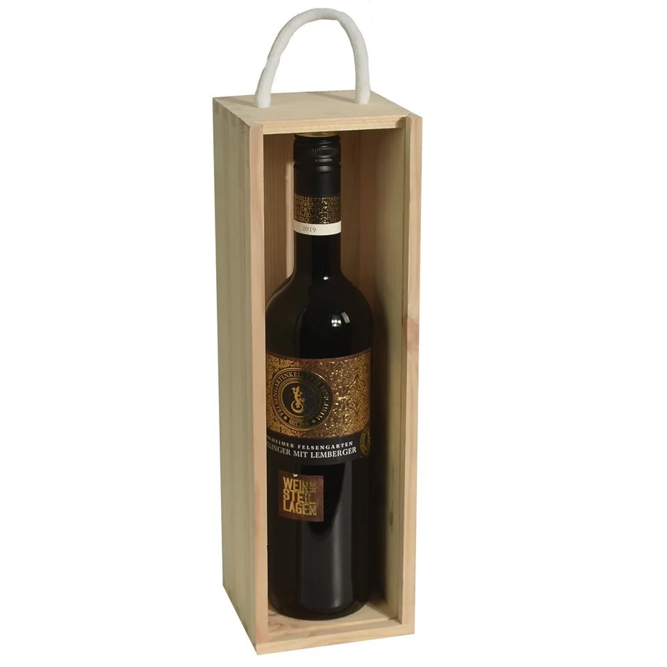 Personalisierte Weinbox zum Geburtstag 33x9x9cm - Geschenk Wein in Heiden