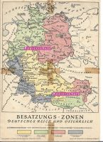 kleine Landkarte der Besatzungszonen in Deutschland u. Österreich Rheinland-Pfalz - Bitburg Vorschau