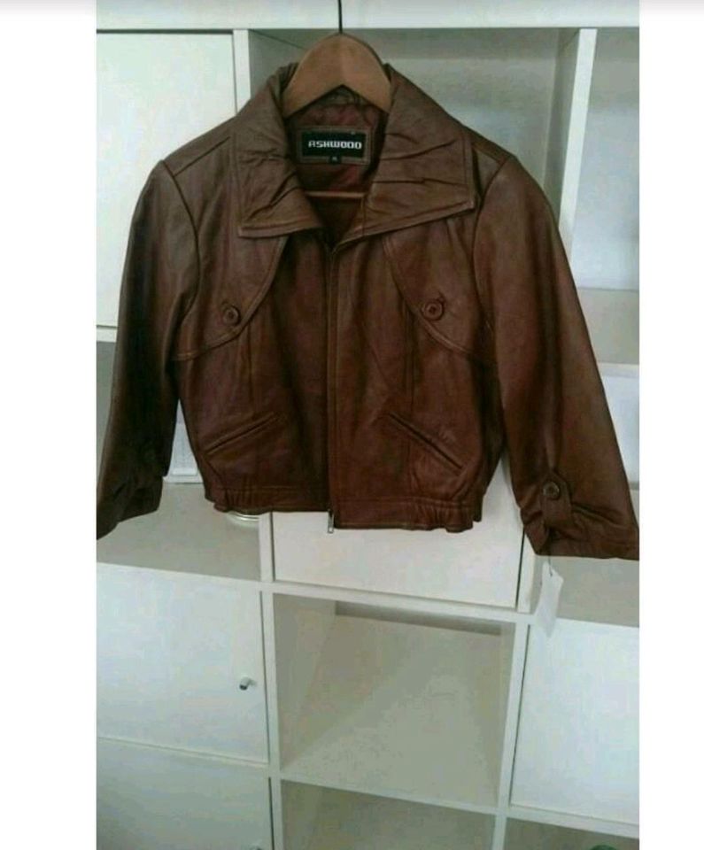 Lederjacke Echtleder Jacke Cognac Braun NEU Gr. S in Wuppertal