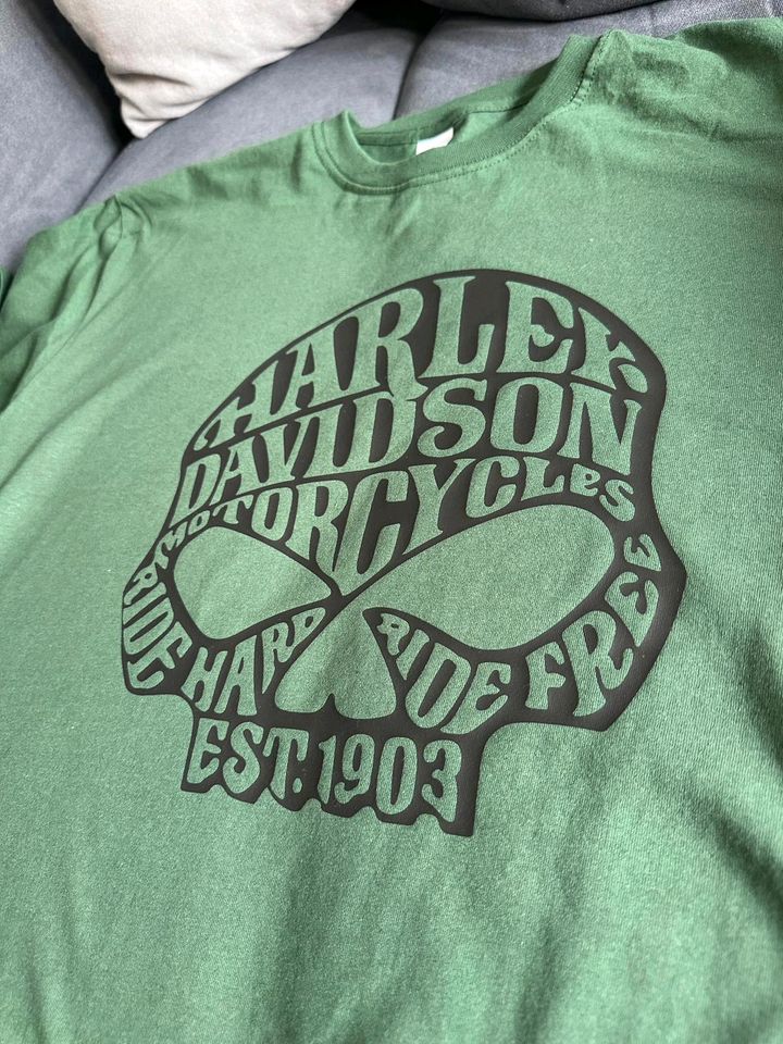T-Shirt Harley Davidson Skull Druck in Duisburg