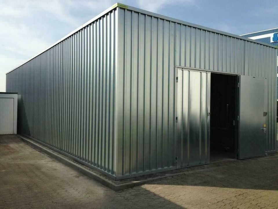 4x6m Materiallager Stahlhalle Schnellbauhalle Container Halle in Stuttgart