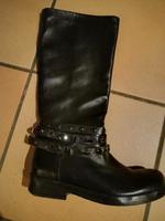 Damen Stiefel schwarz "Neu"mit Lederband inkl. kleinen Steinen Bayern - Berchtesgaden Vorschau
