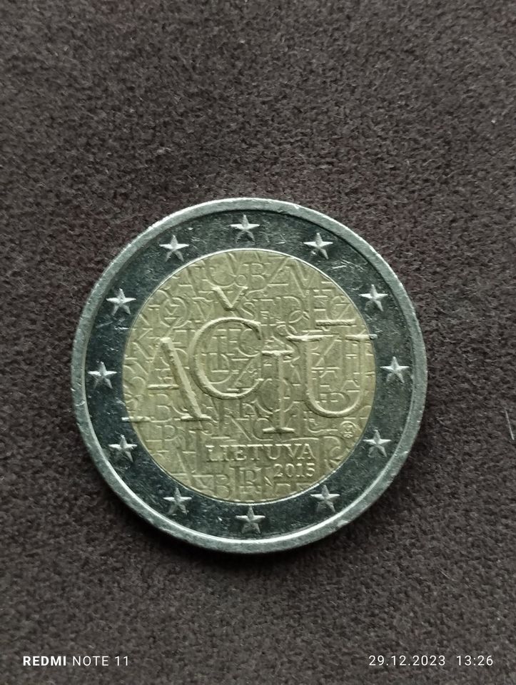 2 Euro Münze ACIU Litauische 2015 in Düsseldorf
