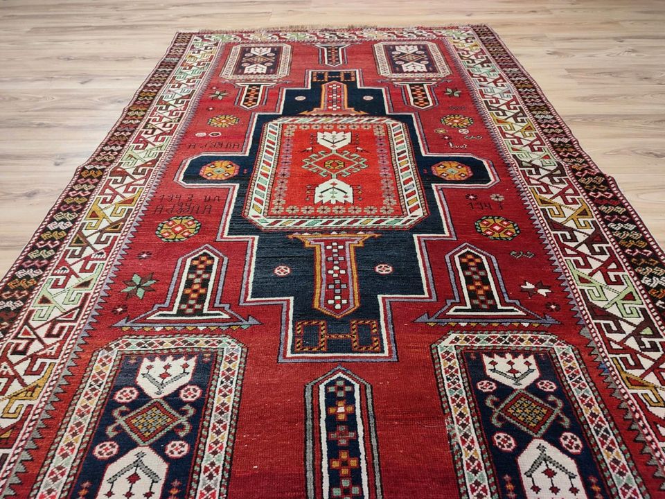 Antiker Teppich Kazak Shirwan Orientteppich Datiert Geometrisch in Bochum