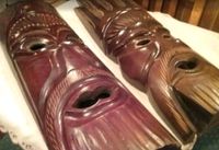 2 Afrikanische Holz Masken Figuren Deko Artikel Dekoartikel Berlin - Reinickendorf Vorschau