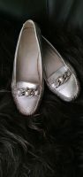 Janet D.*Schuhe*echt Leder*Slipper*Mokassin*Loafer*39*silber* Rheinland-Pfalz - Gusterath Vorschau