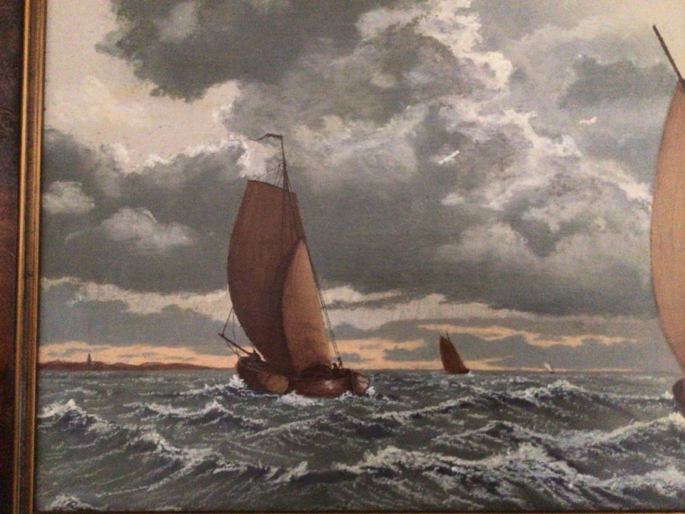 Fischer vor der Küste, Lupenmalerei, Jaap Hartog, NL in Mechenhard