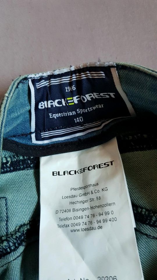 NEU Black Forest Jeans Reithose mit Grip Denim 140 mit Etikett in Nürnberg (Mittelfr)