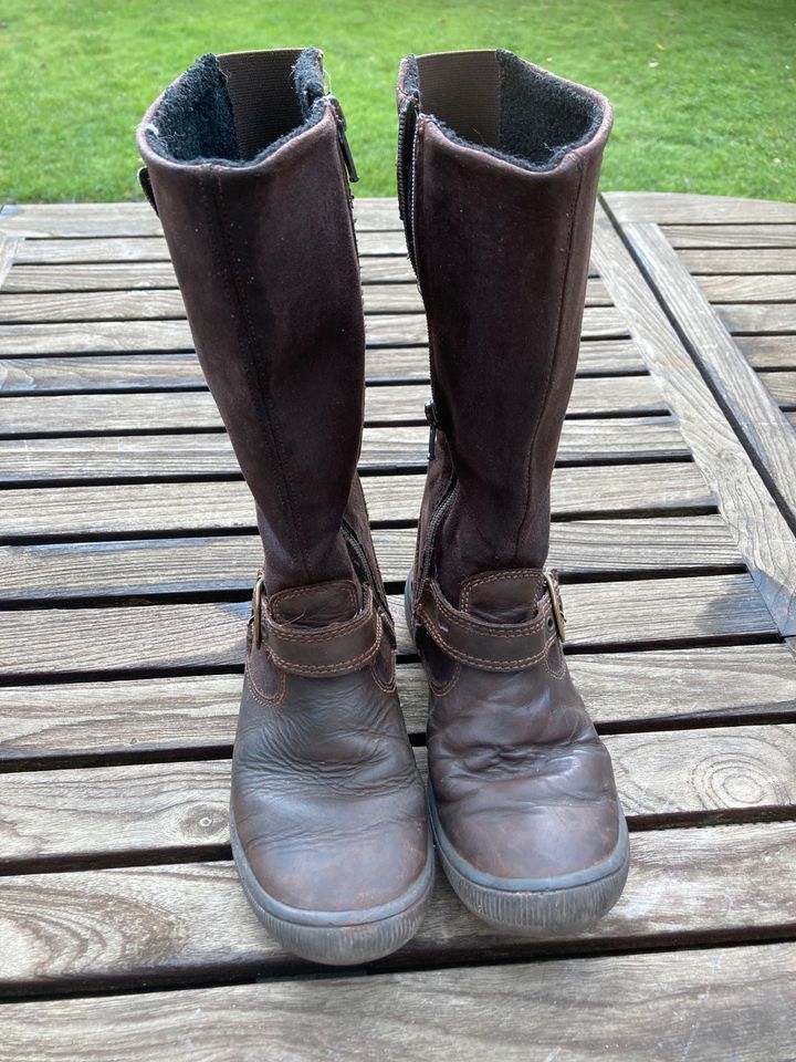 Leder Lederstiefel braun  Gr.  31 32 in Rellingen