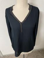 Tunika dunkelblau Pailletten Perlen elegant Bluse M w.neu Hessen - Kaufungen Vorschau