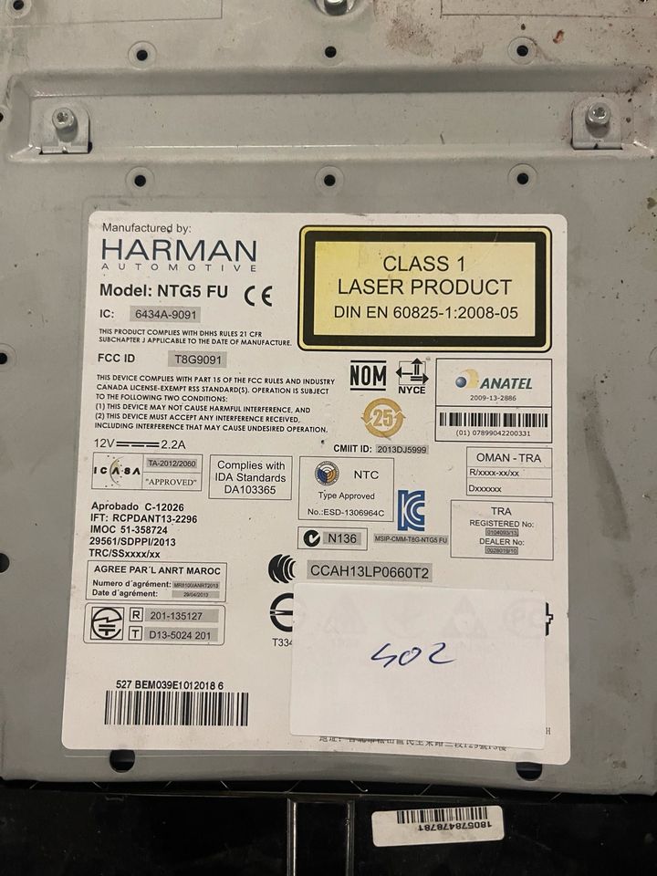 Mercedes W222 S-Klasse DVD Player 6434A-9091 NTG5 Harmann in Kraichtal