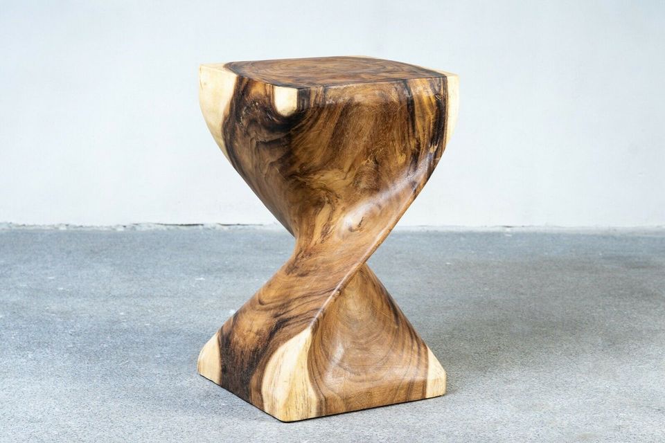 Vase Teak Wurzelholz 40cm, geschmolzenes Glas, Unikat Liqva in Hamburg