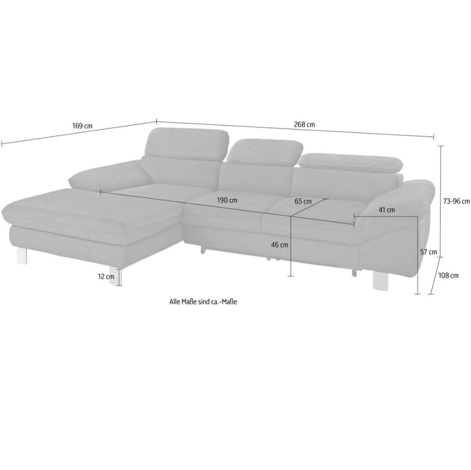 Ecksofa Eckcouch Polsterecke Sofa mit Bettfunktion/Stauraum in Beelen