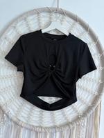 Schwarzes Crop Top Shirt Cut Out Thüringen - Crossen an der Elster Vorschau