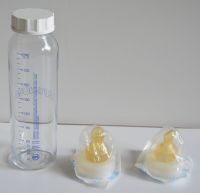 240ml Glas Baby-Flasche von Baby-Nova + 2 NUK Trinksauger Größe 1 Baden-Württemberg - Karlsruhe Vorschau