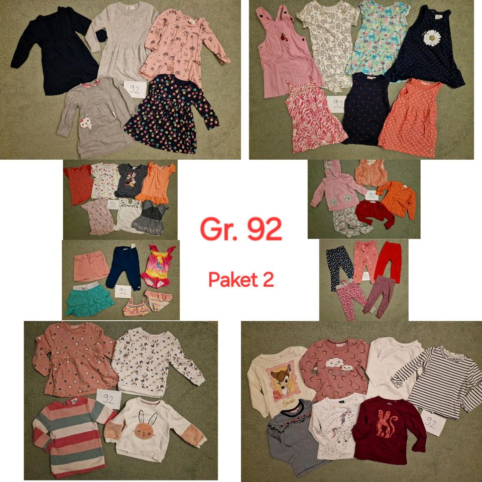 Kleiderpaket für Mädchen Größe 92 (Paket 2) mit 45 Teilen in Karlskron