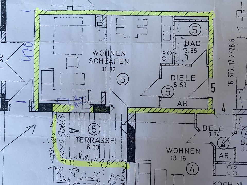 Möblierte 1-Zimmer-Wohnung mit Terrasse und EBK in München in München