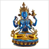 Avalokiteshvara Messing hellblau 34cm Hamburg-Mitte - Hamburg Billbrook Vorschau