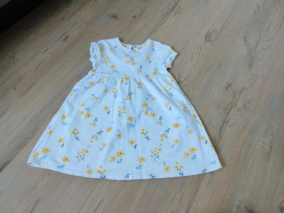 Kleid Sommerkleid weiß Gelb Blumen 98 104 in Gottmadingen