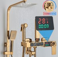 Gold Thermostat Duscharmatur Duschset Duschsystem Regendusche NEU Hessen - Weilburg Vorschau