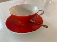 Schöne Orange 60/70er Jahre Tasse/Teller/Löffel Hessen - Heidenrod Vorschau