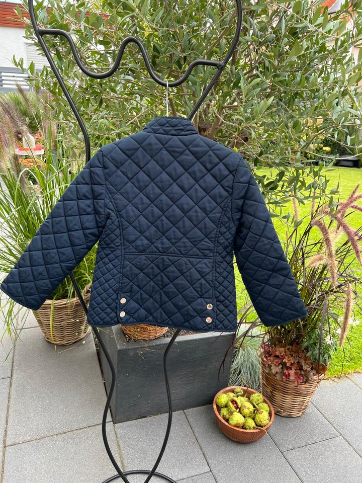Zara Steppweste Kapuze Fell Übergangsjacke Jacke blau 110/116 in Mörfelden-Walldorf