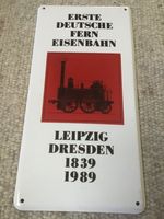 Sehr seltene Rarität,Eisenbahn  Emailleschild / Leipzig Dresden Bayern - Krumbach Schwaben Vorschau
