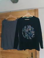 Cecil Langarmshirt Shirt grau gestreift marine Druck Gr.L einzeln Niedersachsen - Seesen Vorschau