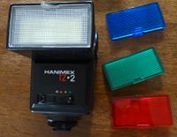 Blitzlicht Hanimex TZ 2, mit 3 Farbfiltern, für analoge Apparate Mecklenburg-Vorpommern - Greifswald Vorschau